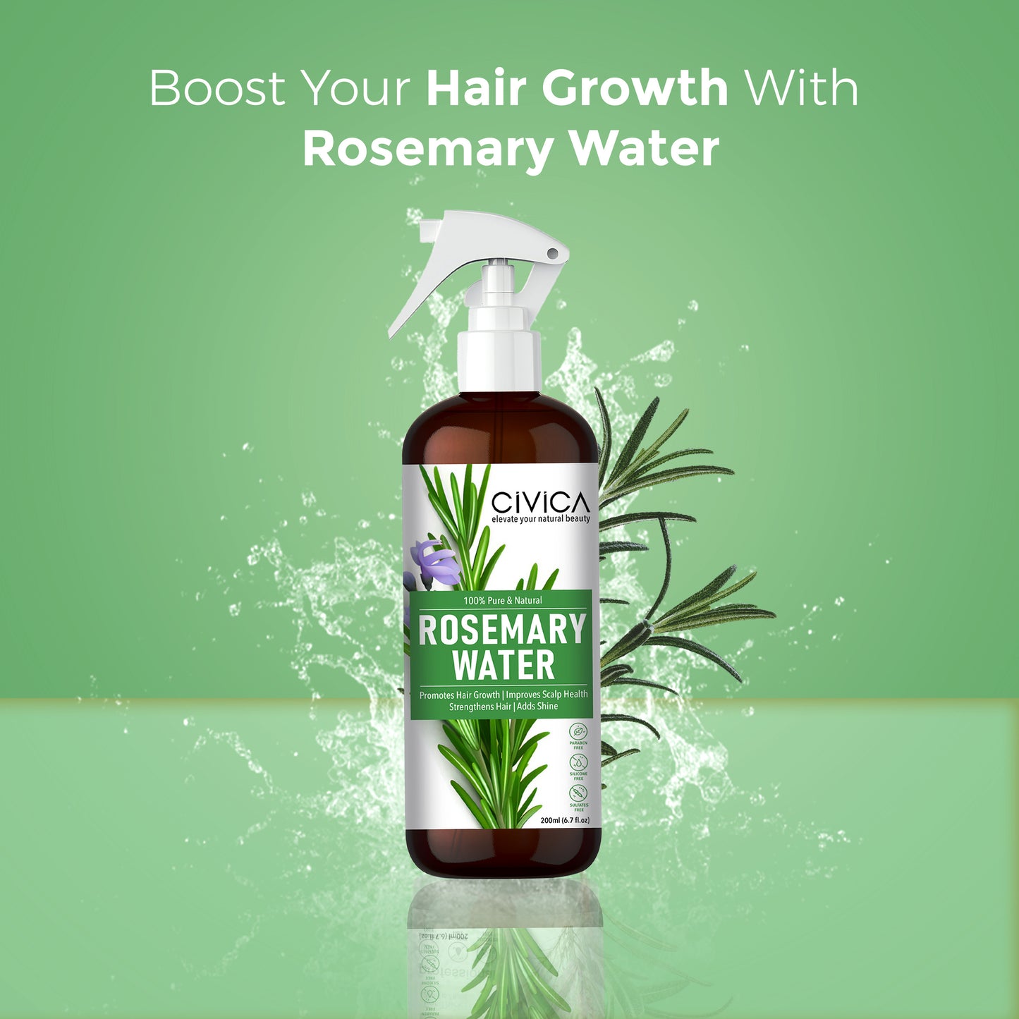 Civica Rosemary Water 200ml For Hair Growth