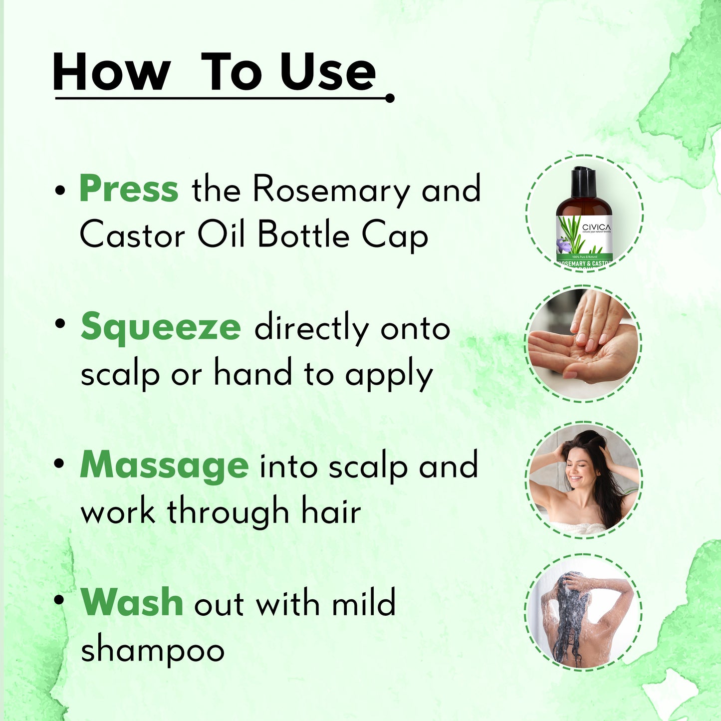 Civica Rosemary & Castor Hair Growth Oil 200ml