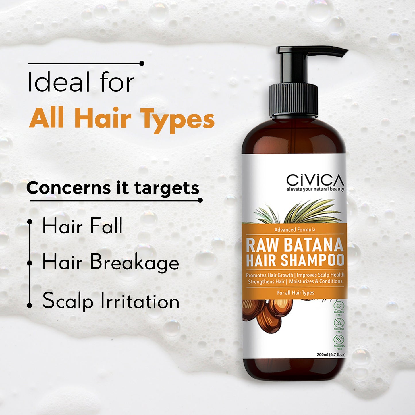 Civica 100% Pure Natural Raw Batana Hair Shampoo