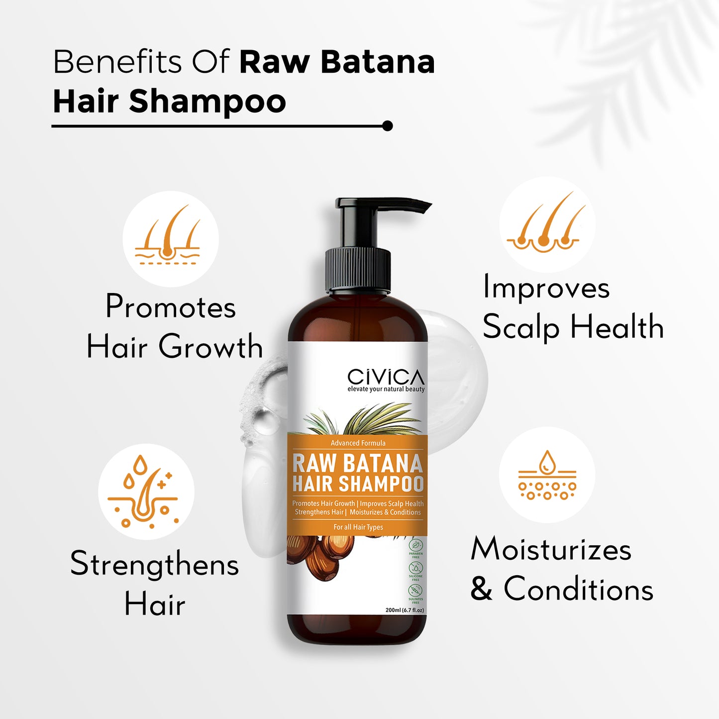 Civica 100% Pure Natural Raw Batana Hair Shampoo