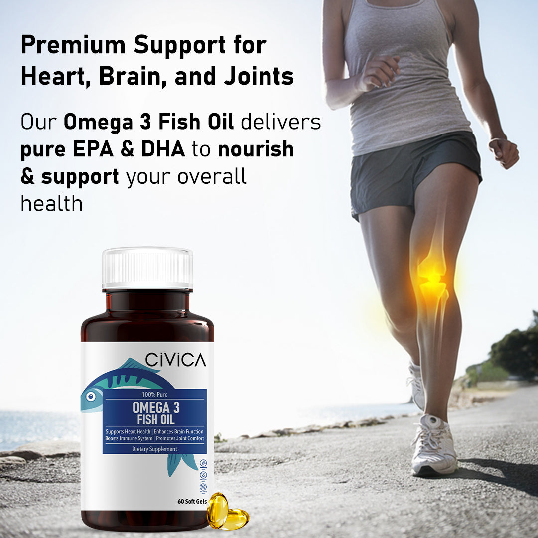 Omega 3 Fish Oil Dietary Supplement 60 Softgels
