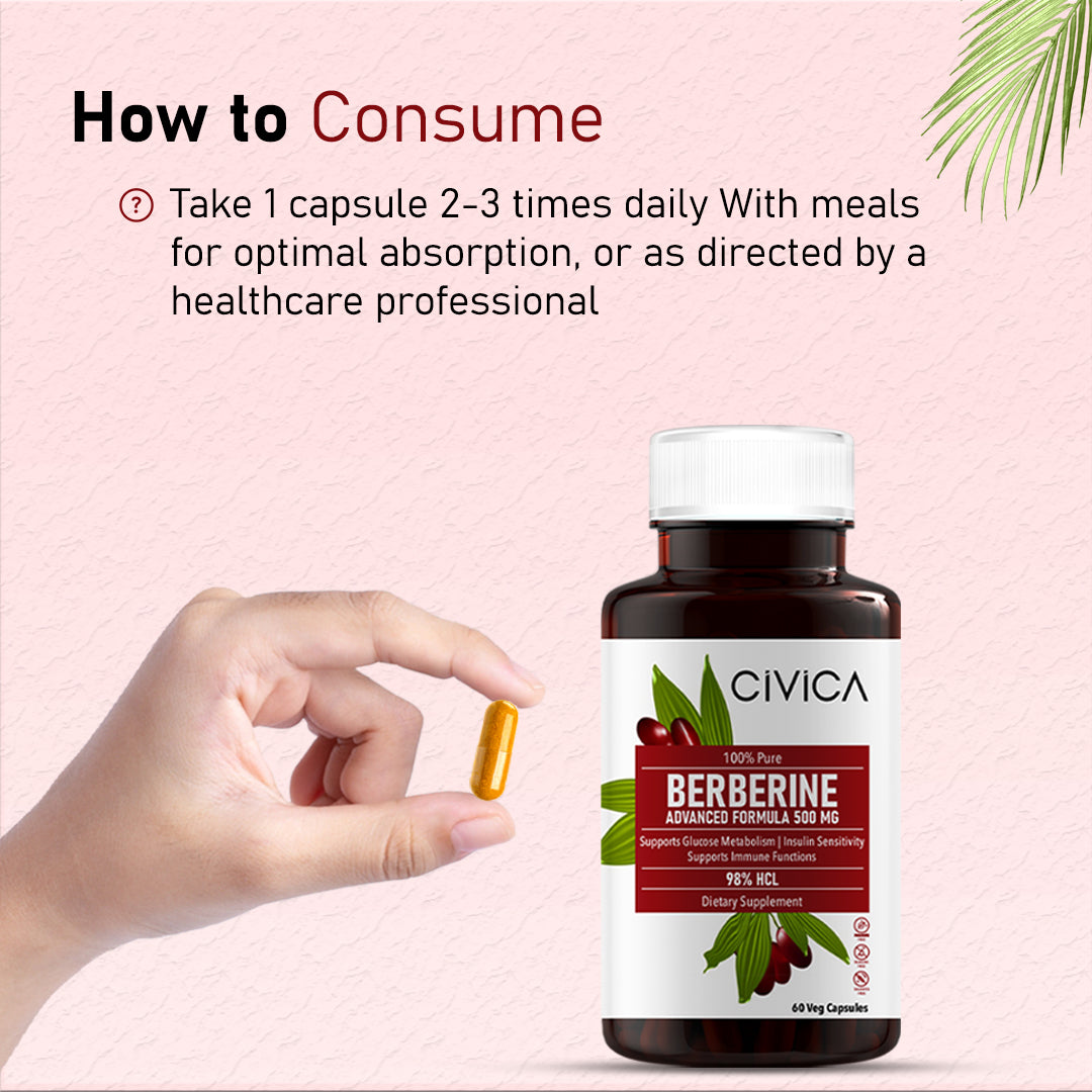Berberine Dietary Supplement 60 Capsules