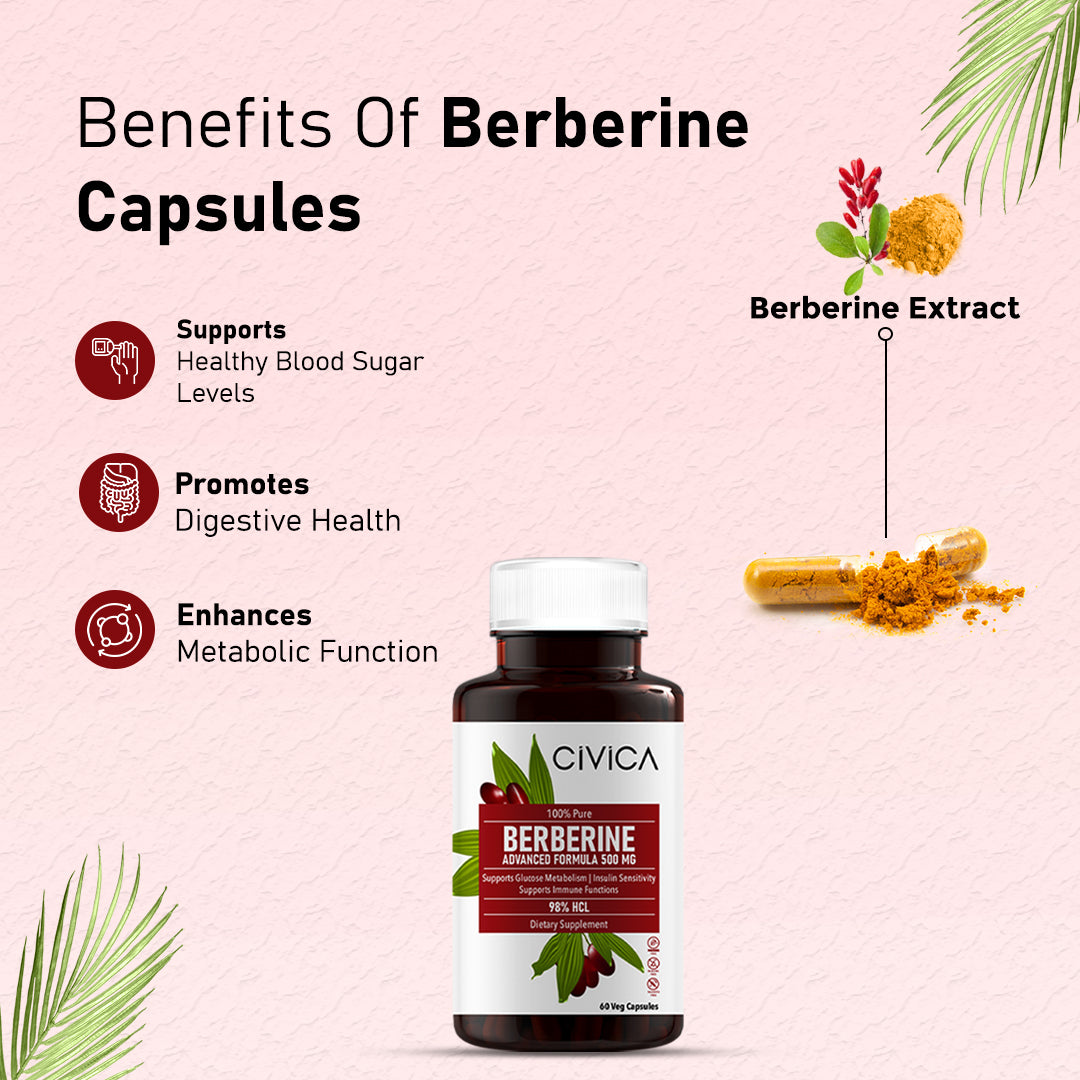 Berberine Dietary Supplement 60 Capsules