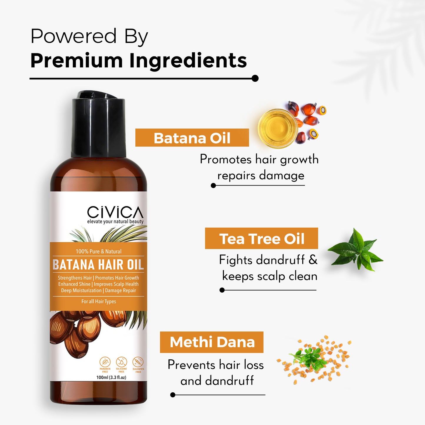 Civica 100% Pure & Natural Batana Hair Oil 100ml
