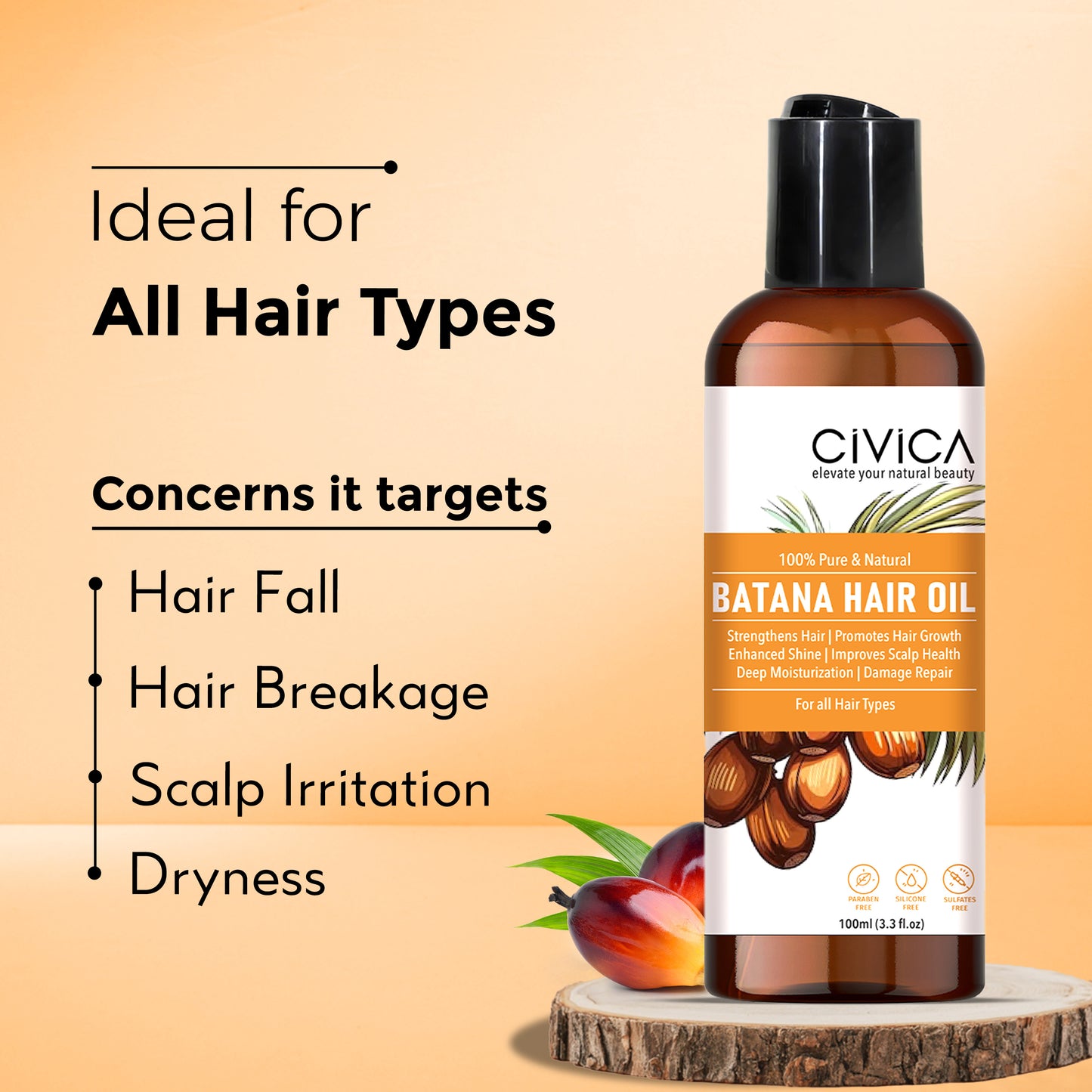 Civica 100% Pure & Natural Batana Hair Oil 100ml